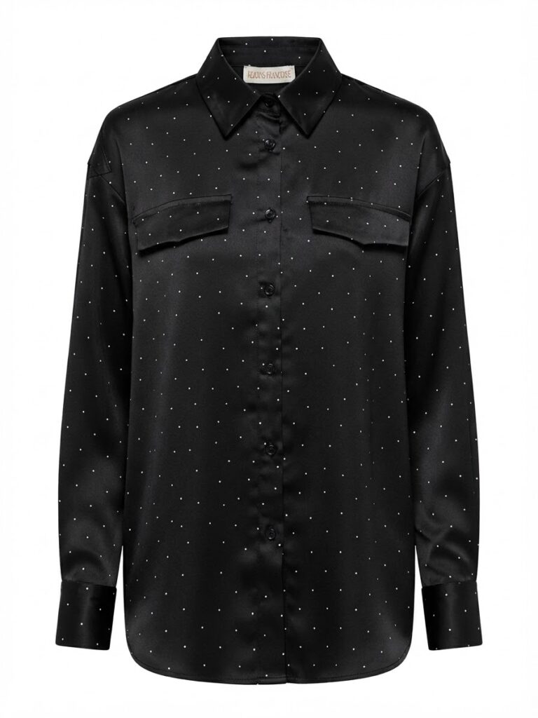 Camicia in raso con strass – oversize