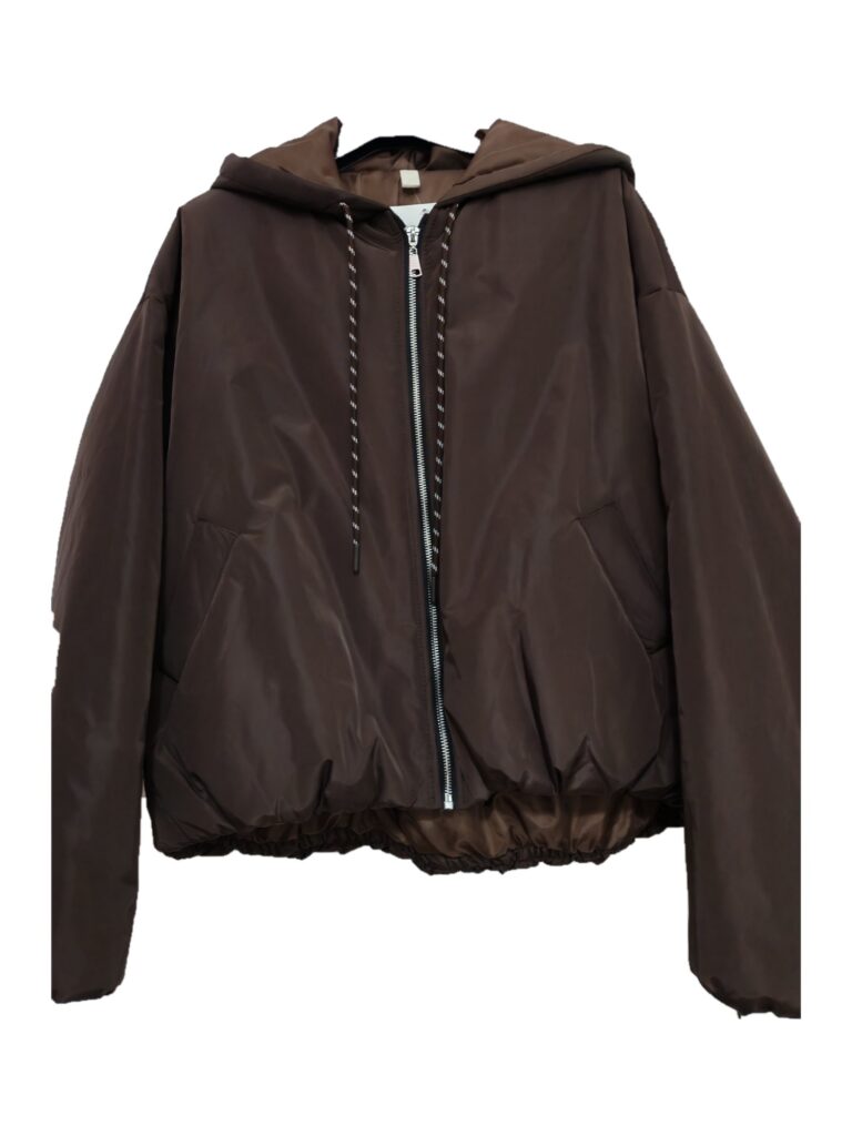 Bomber imbottito impermeabile con cappuccio